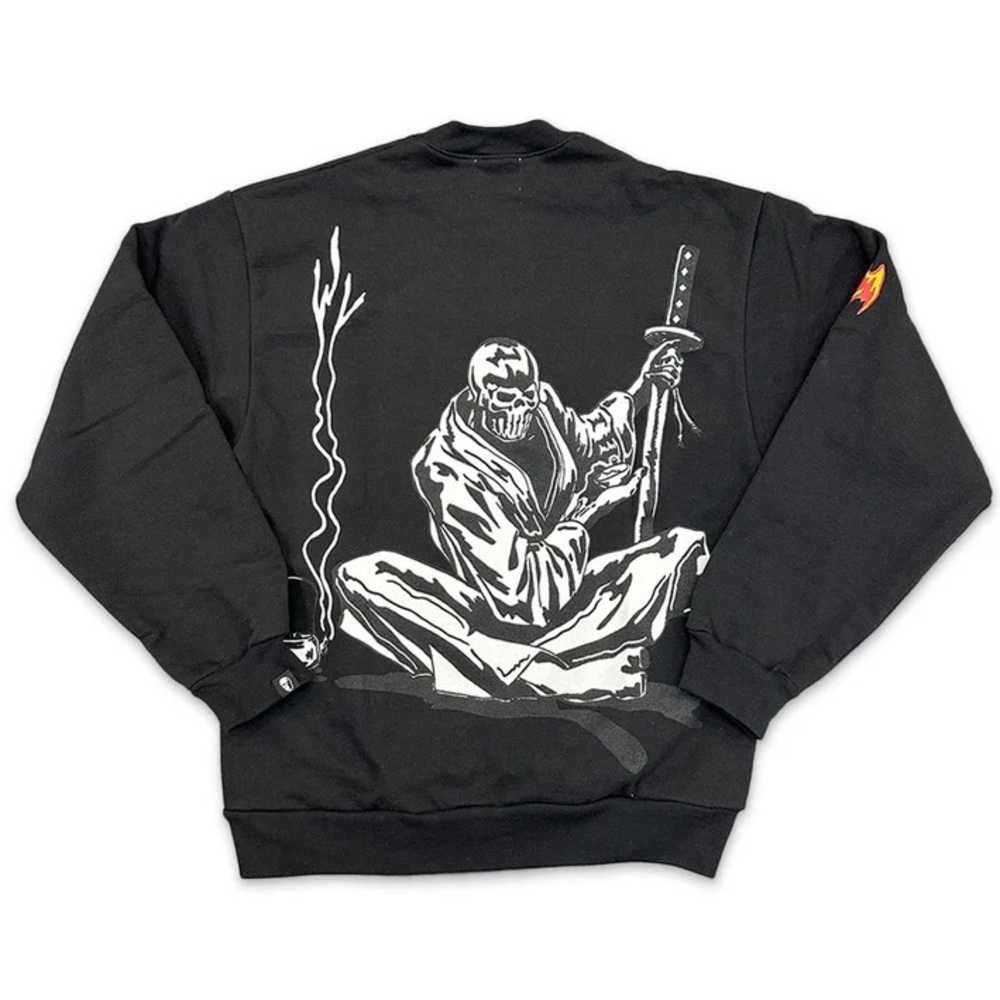 Warren Lotas - Tea Ronin in Black, crewneck pullover. Large. Authentic